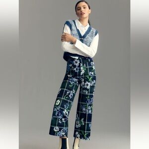 Anthropologie The Collette Cropped Wide-Leg Pants by Maeve Size 29 NWT